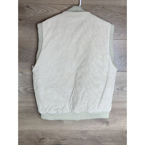 St. John’s Bay Corduroy Vest Mens Medium Tan Zip Up Closure Quilted Liner - Picture 9 of 9